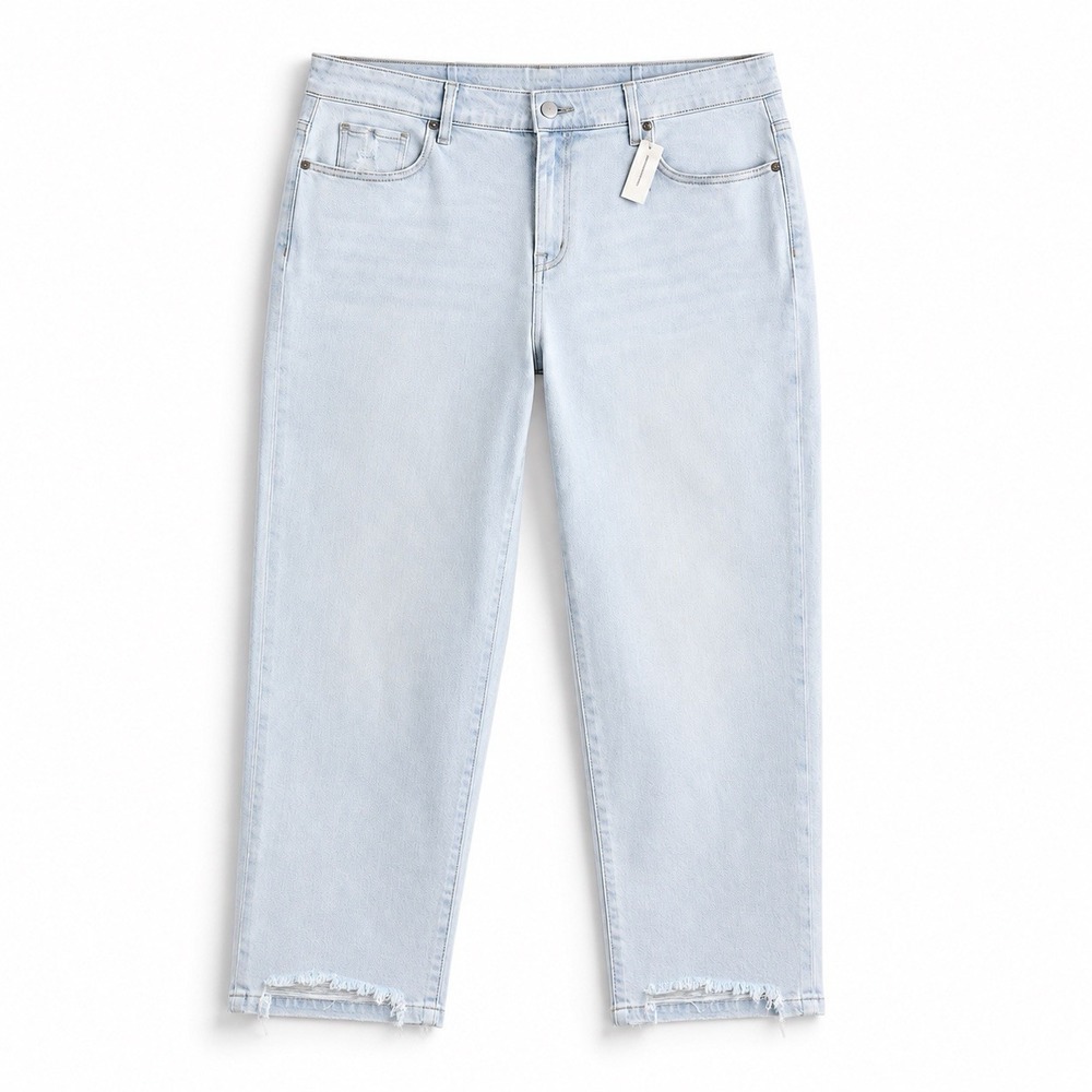Lane Bryant Plus Size 28 Light Wash‎ Straight Ankle Jeans Stretch Casual Denim